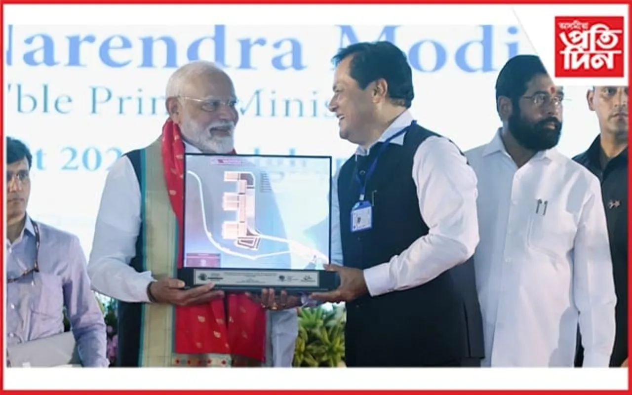 মহাৰাষ্ট্ৰত ৭৬ হাজাৰ কোট টকা ব্যয়ৰে ৱধাবন বন্দৰৰ আধাৰশিলা স্থাপন মোডীৰ 